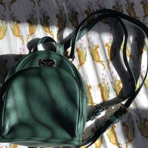 Dark Green Michael Kors Abbey Mini Backpack